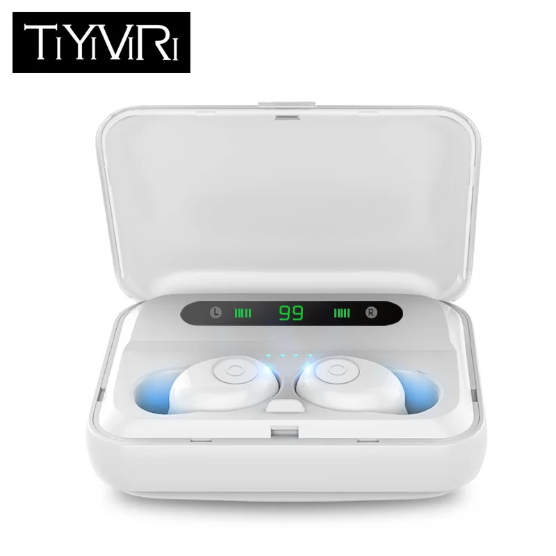 Новые F9 TWS беспроводные Bluetooth наушники V5.0 HIFI наушники стерео бас гарнитура Ixp7 с микрофоном 2000 мАч перезаряжаемый мобильный телефон