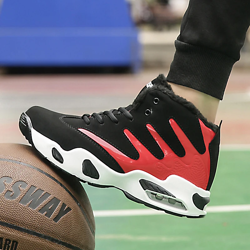 Новые мужские зимние баскетбольные кроссовки с высоким берцем для мужчин на