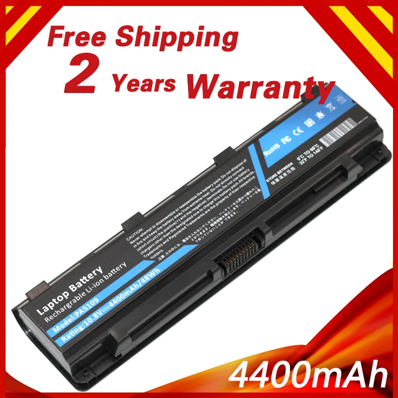 

Battery for Toshiba PA5108U-1BRS PA5109U-1BRS PA5110U-1BRS PABAS271 PABAS272 PABAS273 Satellite C50T C55 C55D C70 C75D C840 C805