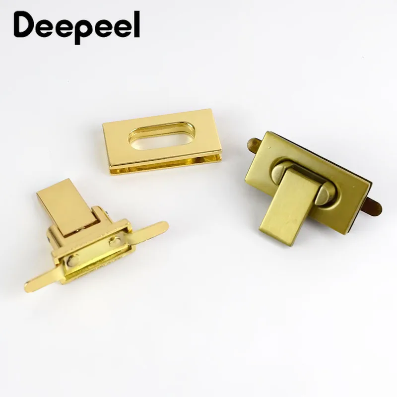 Deepeel 2 шт. 35x17 мм Сумки из натуральной кожи металлические замки Сумка с поворотной