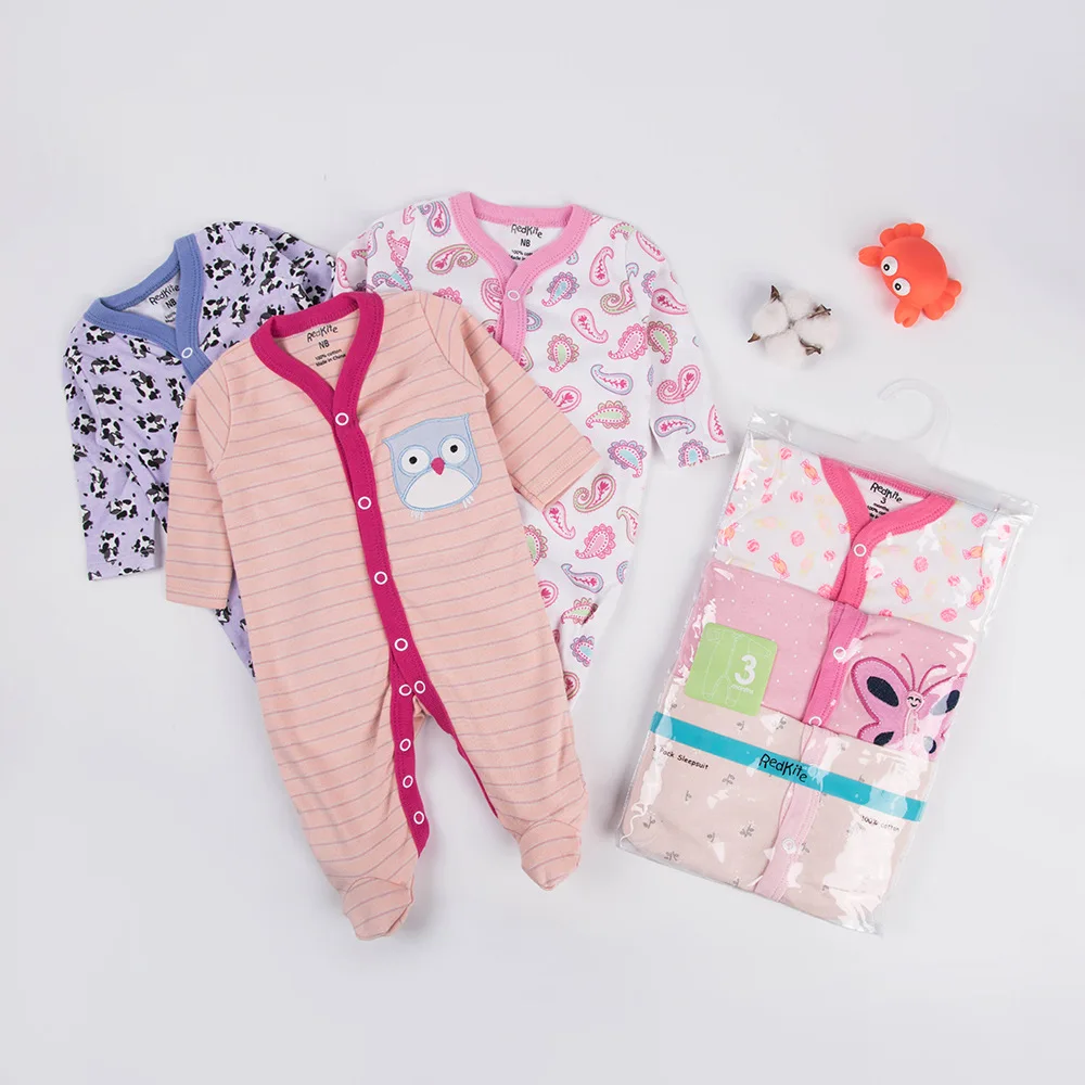 Цельнокроеные Ползунки для новорожденных хлопковая Двусторонняя одежда малышей