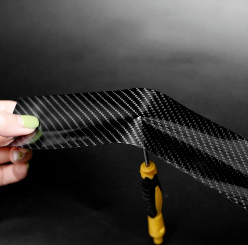 Автомобильные 3D наклейки из углеродного волокна 5/3 м протектор для порога двери