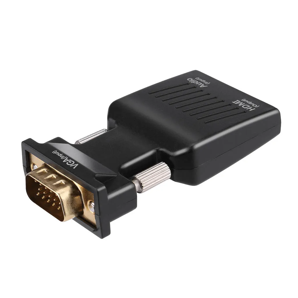 HDMI в VGA адаптер 1080P папа Famale конвертер видео аудио цифровой аналоговый для ПК