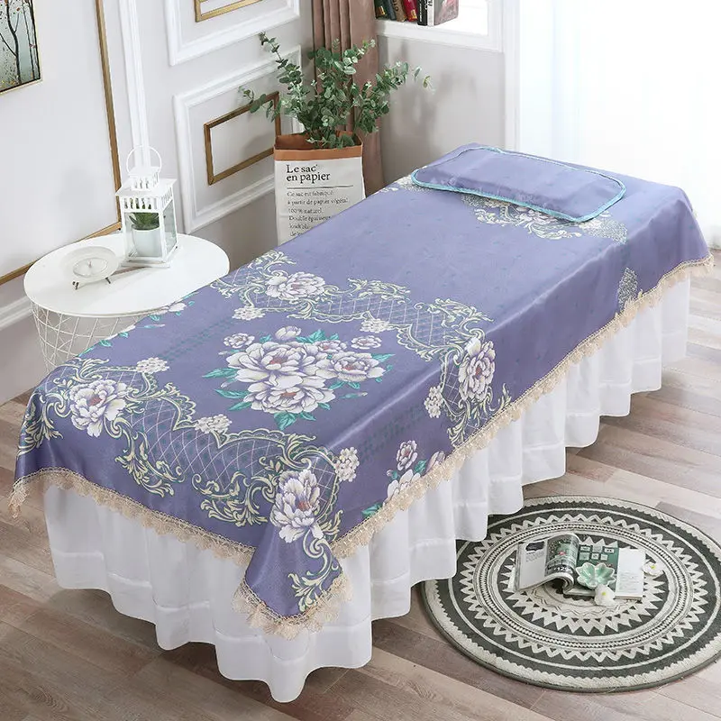 Ледяной Шелковый коврик с отверстиями для летнего салона красоты массажные