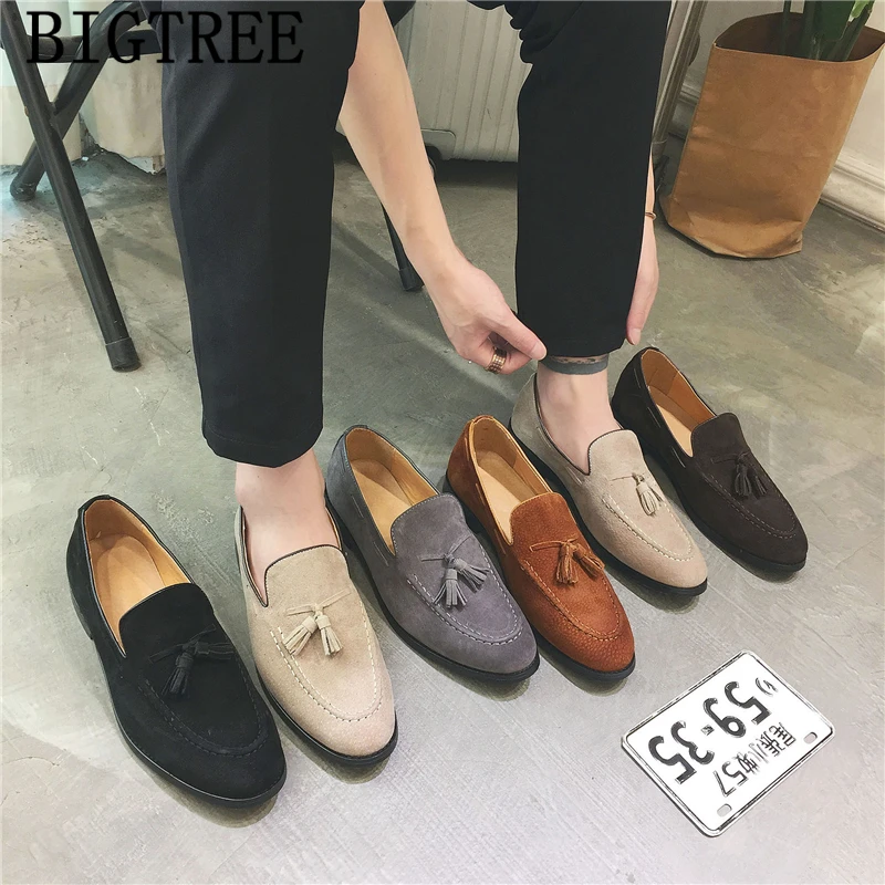 Лоферы Туфли оксфорды с кисточками Мужские свадебные туфли коричневые модельные