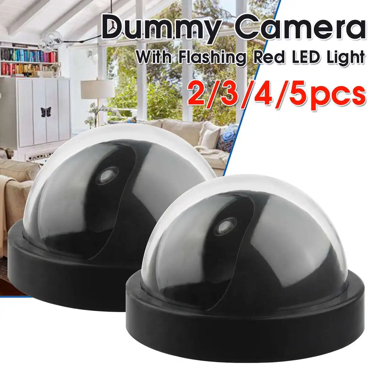 Имитация камеры безопасности поддельные Dome Dummy камера с вспышкой светодиодный светильник мини-камера