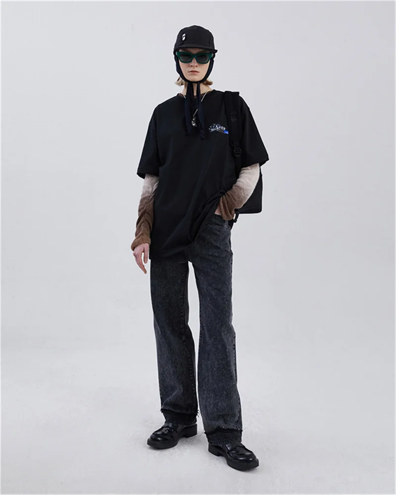

2021ss Korea Summer Adererror Label of Aluminum Cotton T-shirt Men Women Ader Error T Shirts T Shirt Men Clothing Womens Clothes