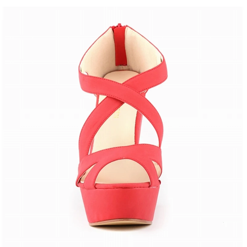 Женские туфли лодочки на танкетке LOSLANDIFEN замшевые платформе и высоком каблуке