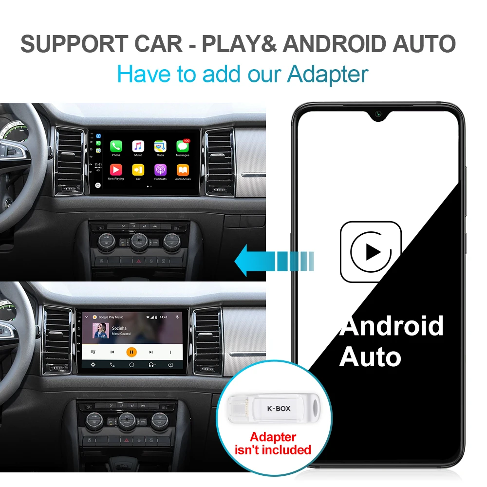 Автомобильный радиоприемник ISUDAR PX6 Android 10 1 Din для Skoda Kodiaq 2017 мультимедийный плеер