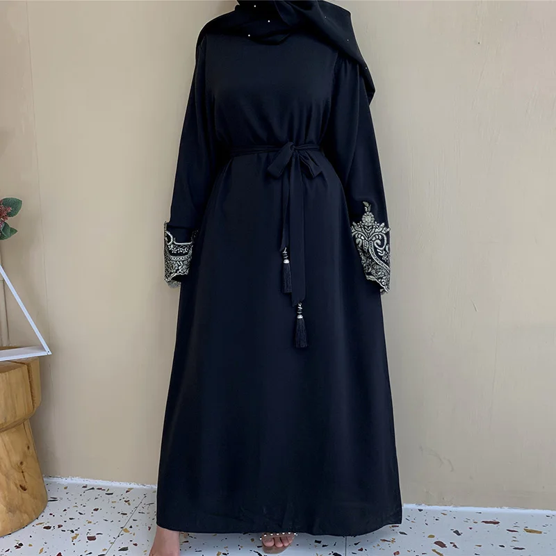 

Abaya Islamic Morocco Dubai Mosque Lace Fashion Long Dress Muslim Ramadan Women Dress Saudi Arabia Noble Plus Size Clothing