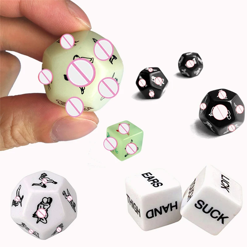 Взрослые секс-игрушки веселые кубики 12-лицевая поза секс-осанка светящиеся