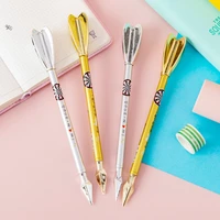 4pc kawaii metal dart gel pens creative student 0 5mm pen promotion stationery office school supplies water based signature pen
