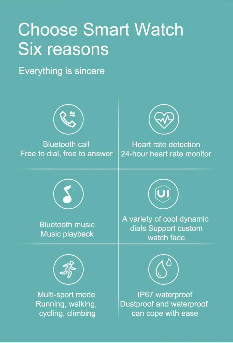 

Y30 Multi-functional Bluetooth Smartwatch Heart Rate Blood Pressure Monitoring Exercise Alarm Clock Stopwatch Use Smart Bracelet