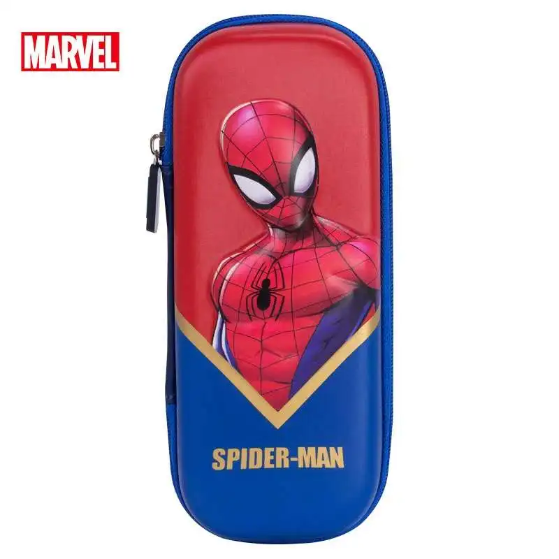 Disney New carton pencil case  student spider man stationery box primary school student pencil bag age 8-12 years Grade 1-5