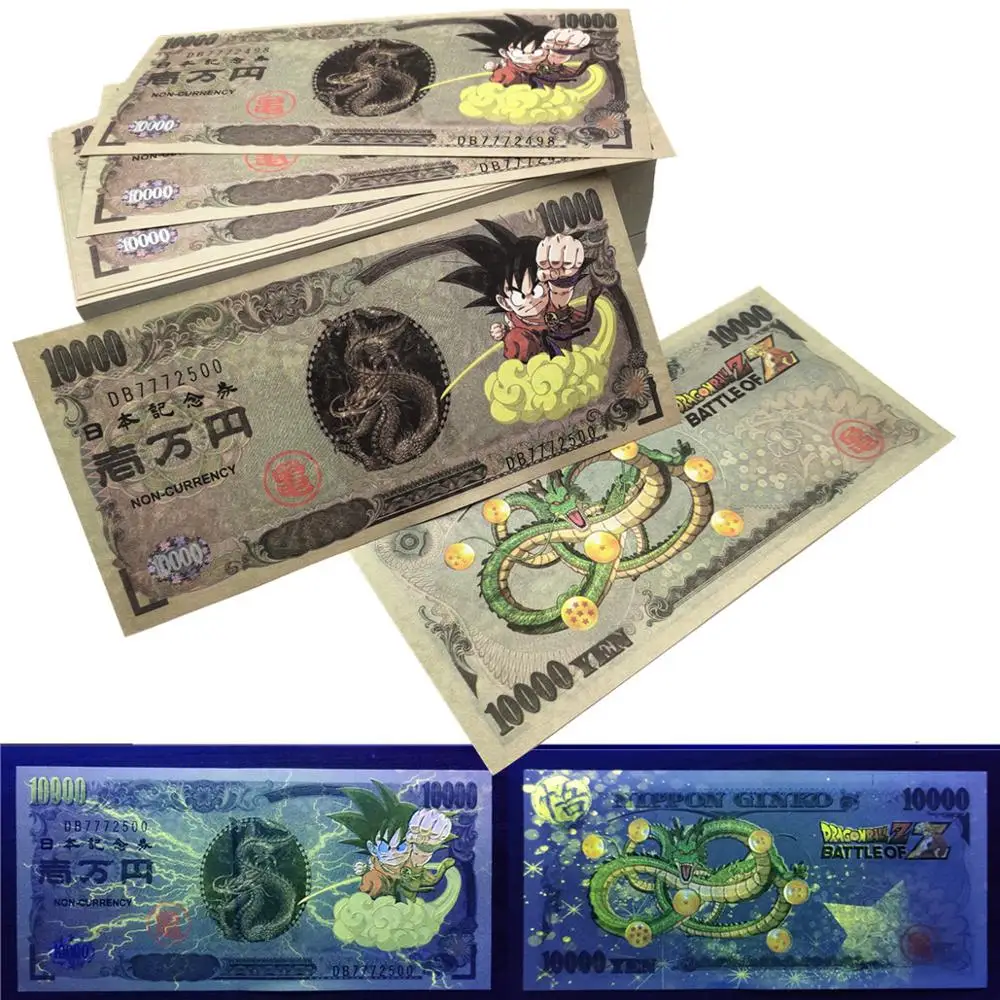 Йен Dragon Ball бумажные банкноты 10000 японская иена не валюта анти-Поддельные Банкноты заготовка коллекционные вещи