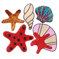 sequins starfish sequins shell embroidered badge cloth patch clothing accessories decoration iron on patches for clothing