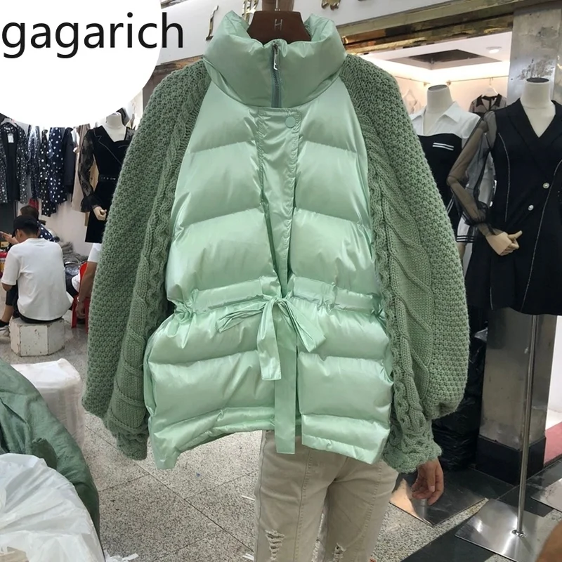 Gagarich женские парки зимние новые толстые корейские модные яркие на шнуровке