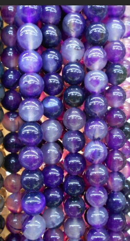 

Натуральное круглое фиолетовое искусственное украшение, 6, 8, 10, 12, 14 мм, 15 дюймов, самодельные Украшения, оптовая продажа драгоценных камней