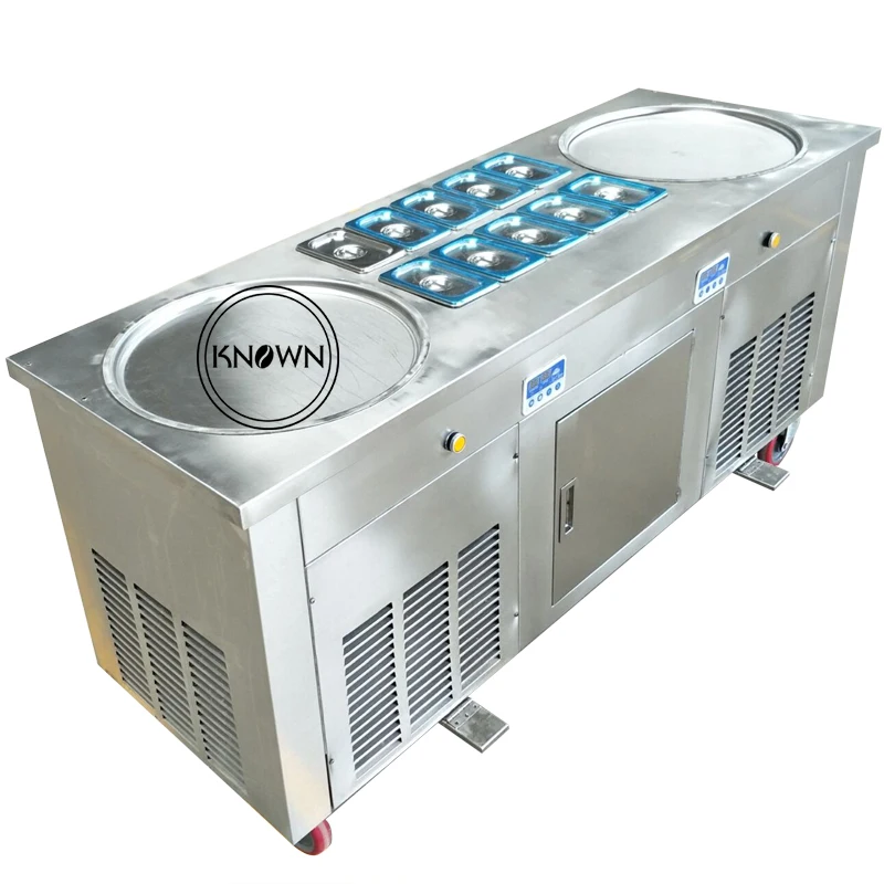 Контроль температуры 110В/220В три компрессора 2 круглые сковороды 10 охлаждающий