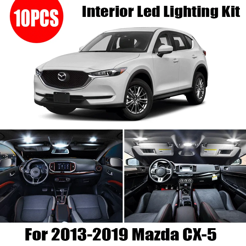 Для Mazda CX-5 2013-2017 2018 2019 CX5 10X белые автомобильные аксессуары без ошибок Canbus