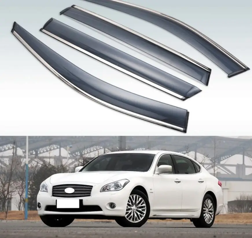 

ForInfiniti M37 M25 M56 M-clase Q70 Y51 2011-2019 пластиковый Наружный козырек вентиляционные оттенки окно Защита от солнца дождя 4 шт.