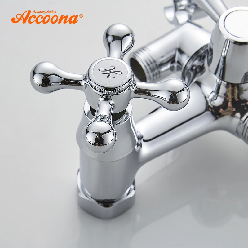 Хромированный смеситель для ванны Accoona набор ванной комнаты настенный кран