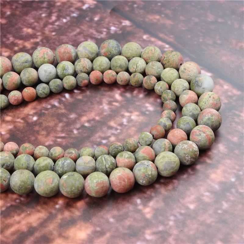 

Wholesale Fashion Jewelry Frosted Green 4/6/8/10 / 12mm Suitable For Making Jewelry DIY Bracelet Necklace
