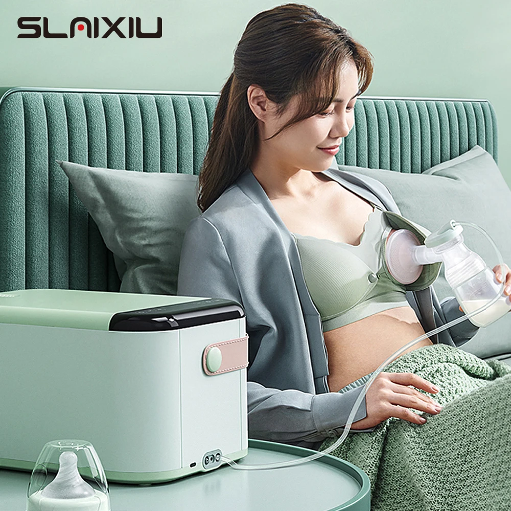 Electric Breast Pump Silent and Painless Fully Automatic and UV Sterilizer Automatic Drying Ai Touch Screen Smart Control PPSU