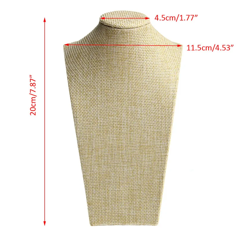 Льняной манекен бюст ювелирные изделия ожерелье подвеска Шея модель стенд