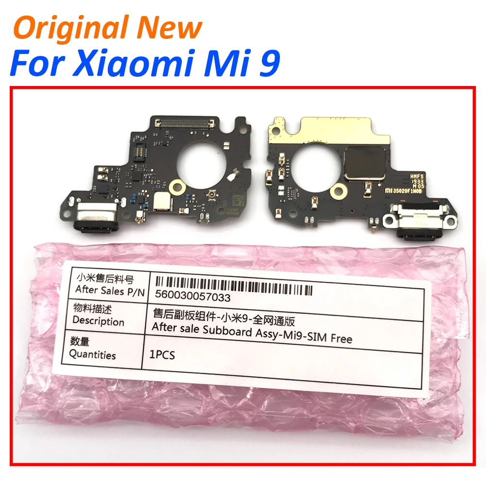 

Mi 9 USB Charging Port Jack Dock Plug Connector Charge Board Flex Cable With Microphone For Xiomi Mi 9 Mi9 , 100% Original