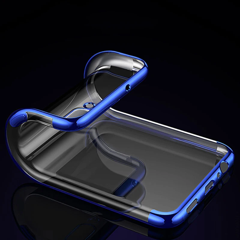 Роскошный Ультратонкий Прозрачный мягкий силиконовый чехол из ТПУ с покрытием