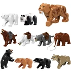 Блокировка животных саблезубый тигр Волк медведь панда верблюд животные детские игрушки большие строительные блоки Принц из Персии Приключения джунглей