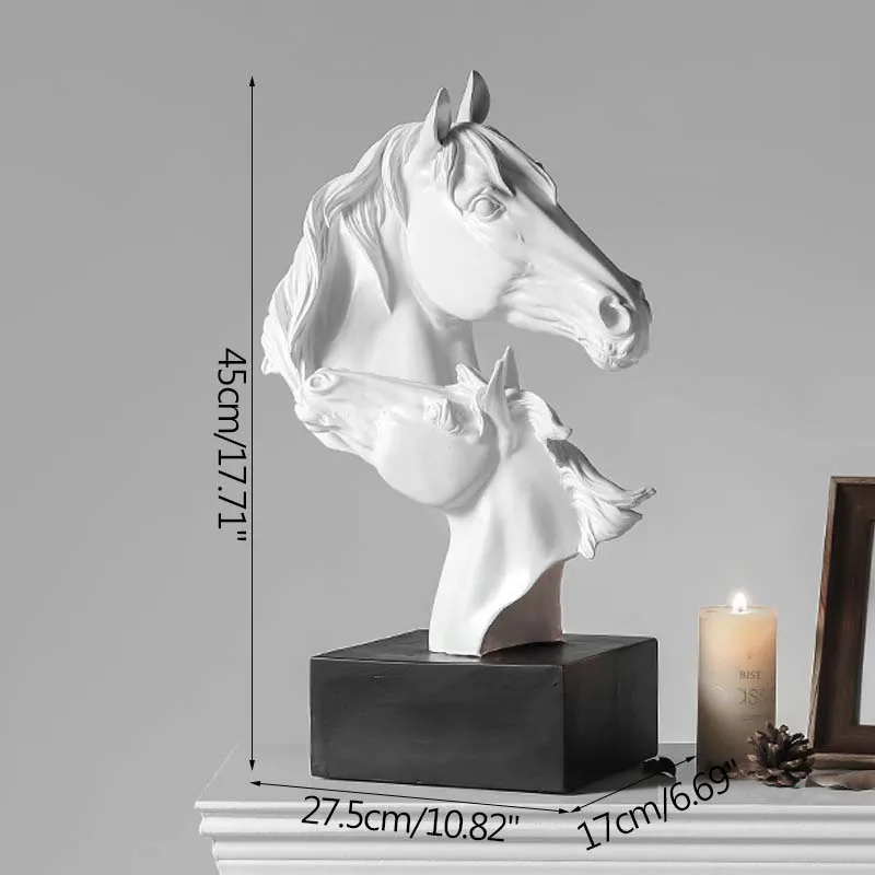 

Home Decorators Bookcase Office Living Room Creative Decoration Nordic Resin Horse Decoration European Retro Ornaments Figurines