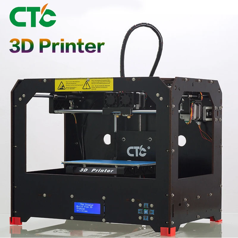 CTC 3d принтер FDM Высокоточный репликатор 4 двойной экструдер для 3D Drucker две насадки