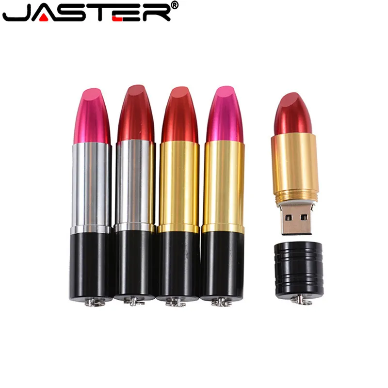 Флеш накопитель JASTER Shantou Metalen 5 Soorten в виде губной помады Usb флеш 4 гб 16 32 64 usb 2 0 диск
