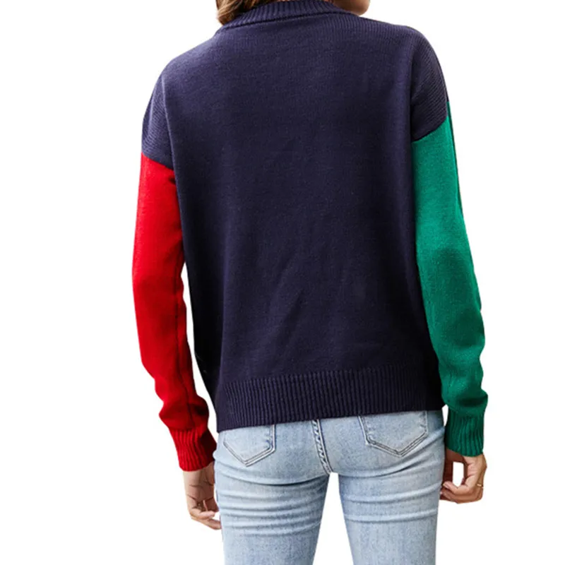 Женский свитер AIGYPTOS Рождественский шерстяной пуловер с длинными рукавами