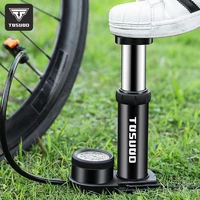 tosuod bike pump ultra light portable mtb cycling inflator foot bomba de ar bicicleta120psi high pressure bicycle barometer pump