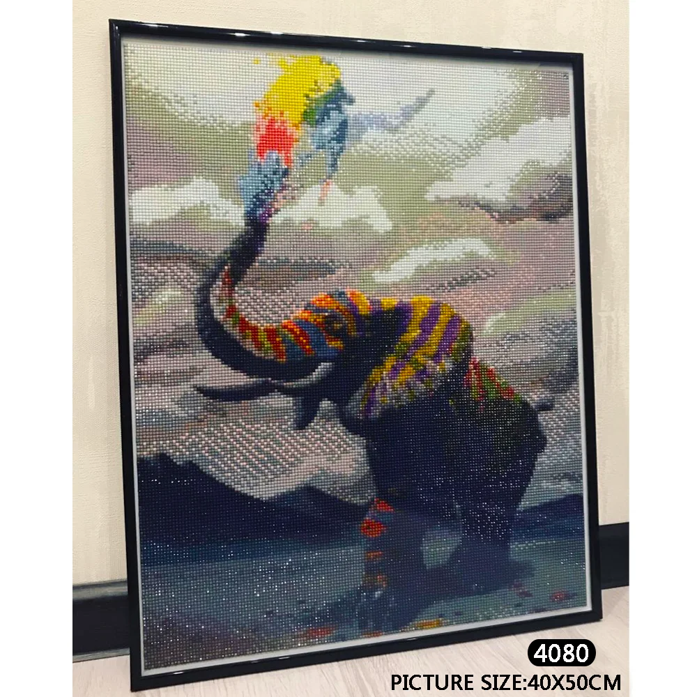 Evershine 5D DIY Diamond Painting Elephant Cross Stitch Kit Embroidery Animal Pictures Of Rhinestones Home Decor Gift | Дом и сад