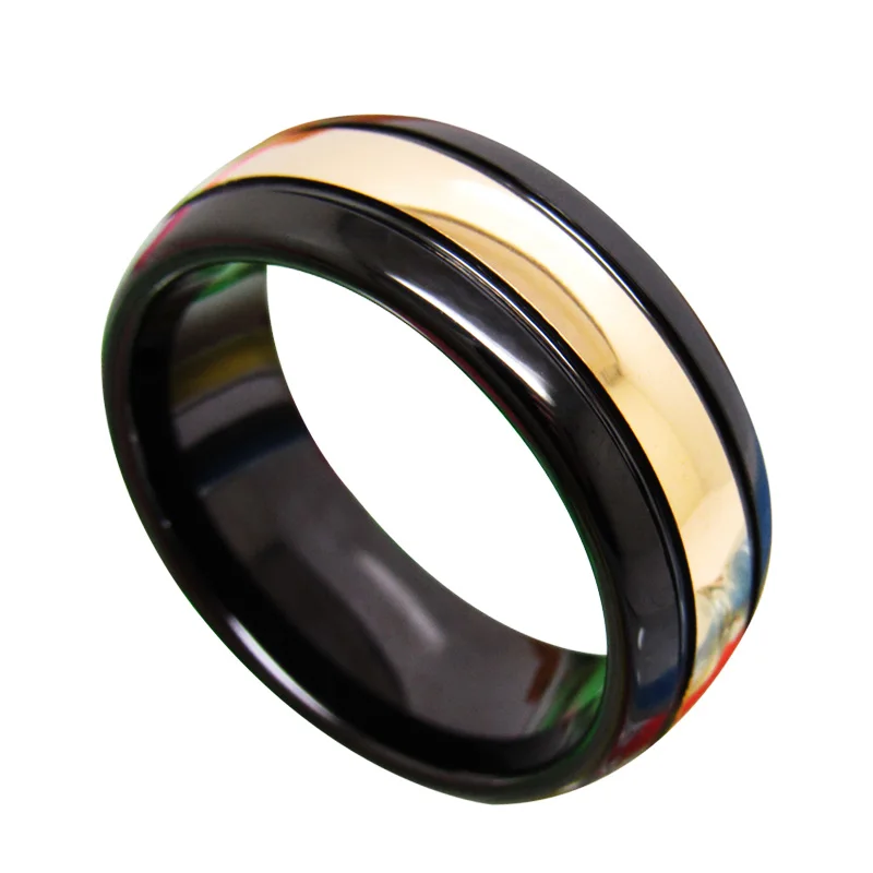 

Винтажные обручальные кольца из карбида вольфрама, ширина 8 мм, полированные, золотого цвета, с центром, Бесплатная гравировка, размер 6-13