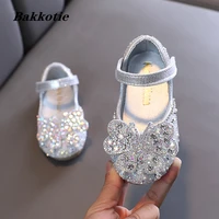 kids leather shoes 2022 spring baby gril fashion flats mary jane brand toddler princess party dress glitter cute soft sole 21 36