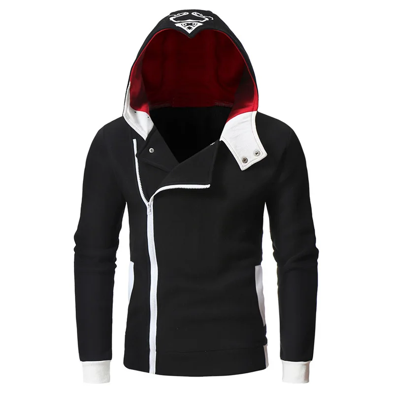 Мужские толстовки ассасин, Мужская Осенняя Толстовка с длинным рукавом и принтом, толстовка с капюшоном, топ, футболка, верхняя одежда, блузка, спортивные костюмы, одноцветные толстовки