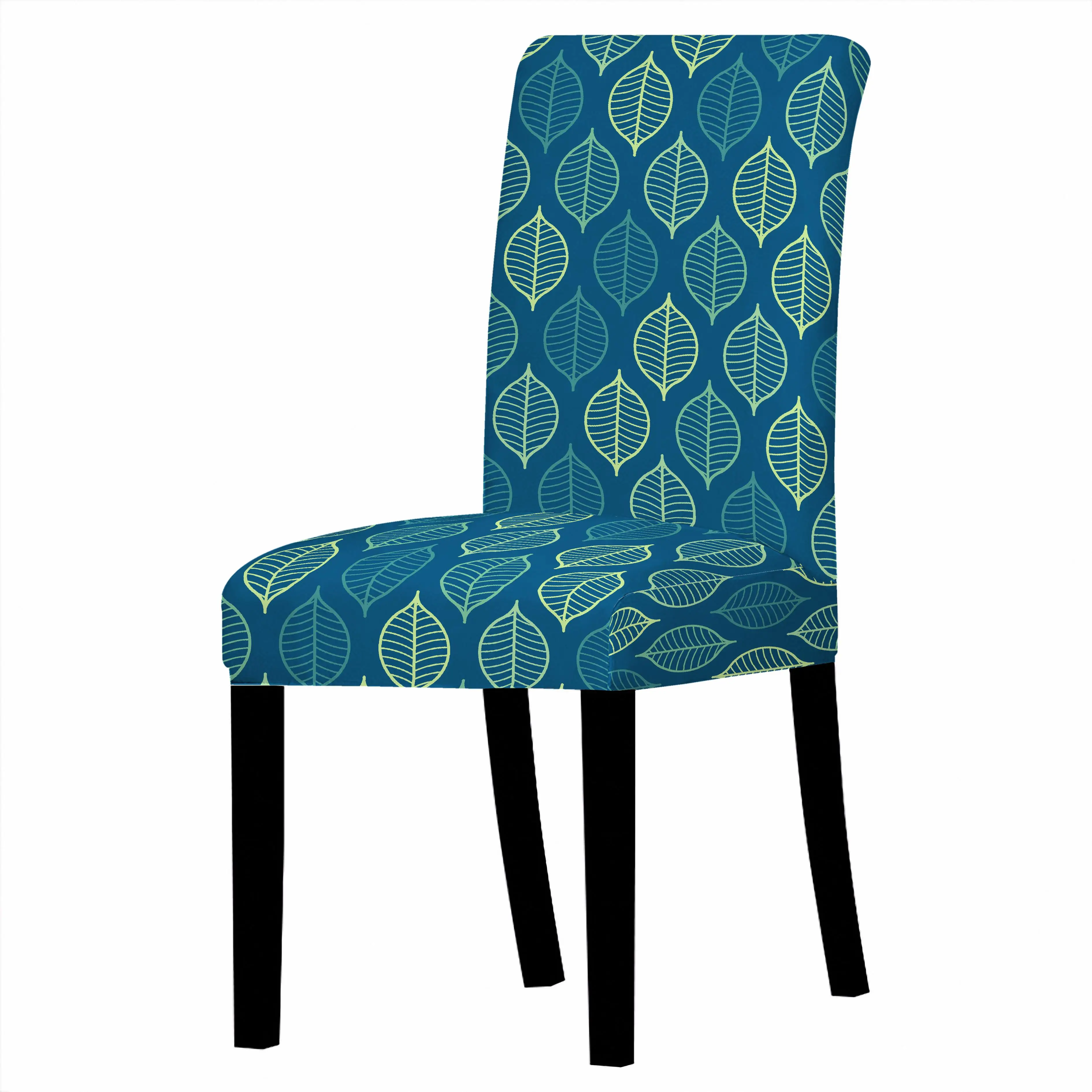 Nordic Leaf pattern Chair Cover Home Dining Elastic Chair Covers Multifunctional Spandex Elastic Cloth Universal Stretch 1PCS
