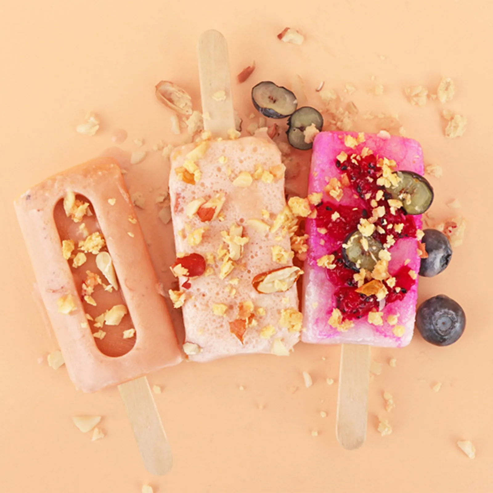 

3D DIY Silicone Ice Cream Mold Handmade DIY Silicone Ice Cream Mold Making Ice Box With 20 Wooden Sticks Ice Cube Tray Maker Mou