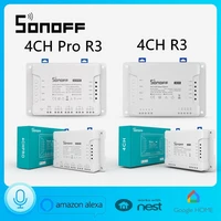 sonoff 4ch r34ch pro r3 smart wifi switch modifiers independent remote control timing wifi alexa nest