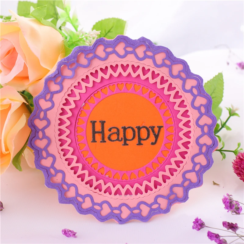 YaMinSanNiO сердце круг резки штампы рамки металлические 2020 для скрапбукинга карты