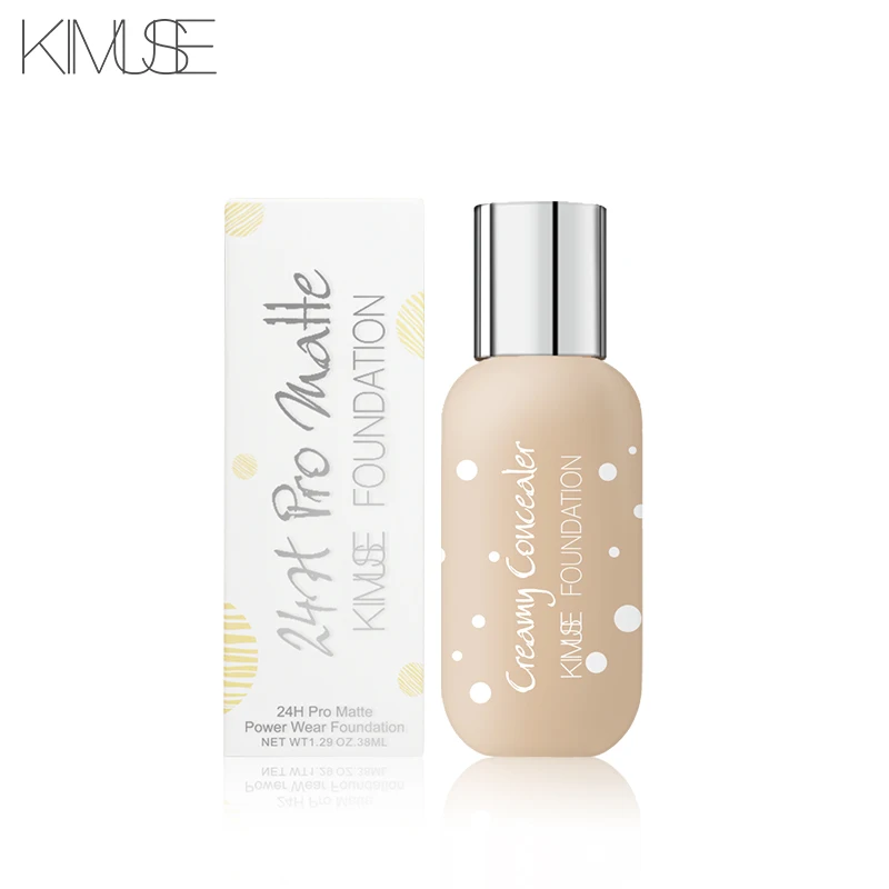 KIMUSE 24H Pro-Matte power износостойкая основа для макияжа maquiagem Профессиональный жидкий консилер водостойкий натуральный бренд