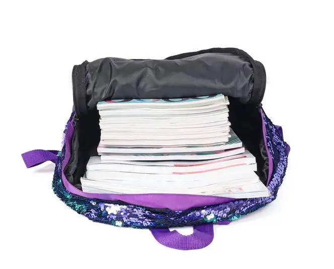 big capacity Sequins bling teenage backpack for girls travel Shoulder women bag Sequin Hit Color schoolbag Student Satchel