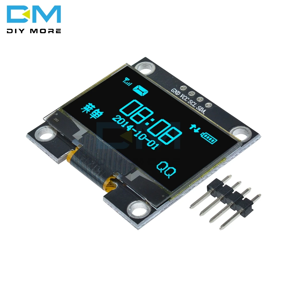 128x64 SSH1106 4PIN 1," 1,3 дюймов IIC IEC Серийный Цифровой OLED ЖК-дисплей белый синий модуль для Arduino 12864 плата с ЖК-экраном