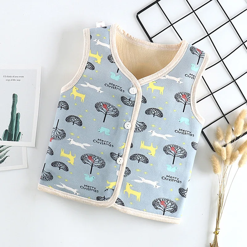 Детская жилетка для маленьких девочек и мальчиков пальто мягкая хлопковая