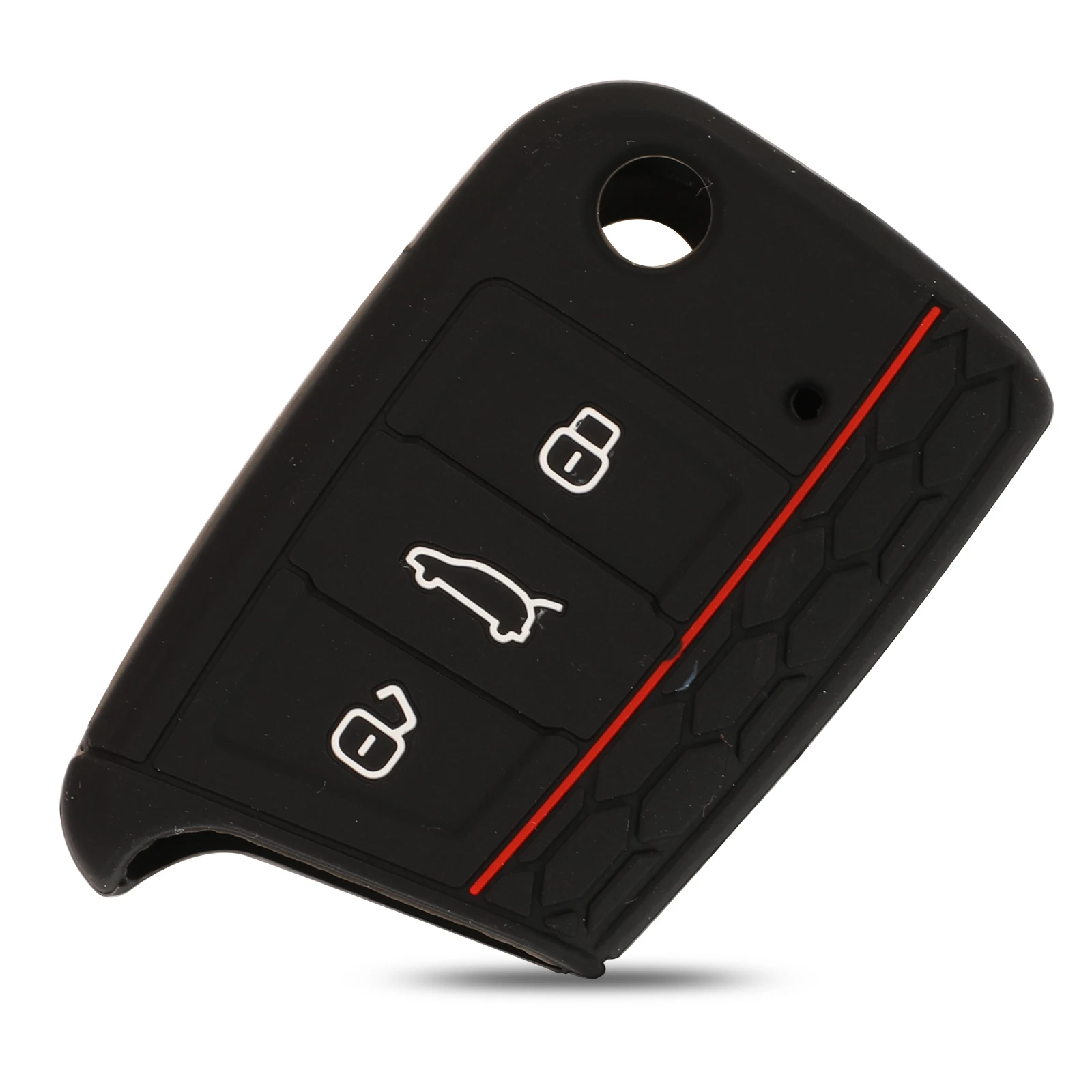 Jingyuqin чехол для автомобильного ключа с 3 кнопками VW Polo Golf 7 Tiguan Skoda Octavia Kodiaq SEAT Ateca Leon